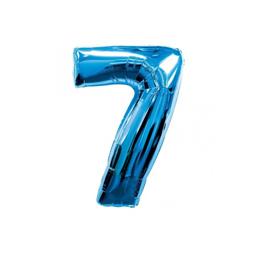 Blue Mylar Ballon Number 7