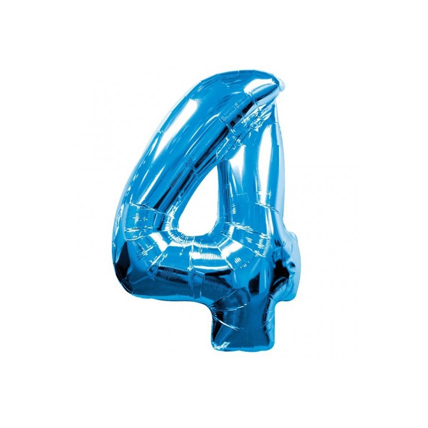 Blue Mylar Ballon Number 4