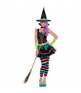 Neon Witch Costume - Size Teens/M