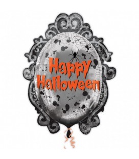 Happy Halloween Spooky Mirror Frame Foil Balloon