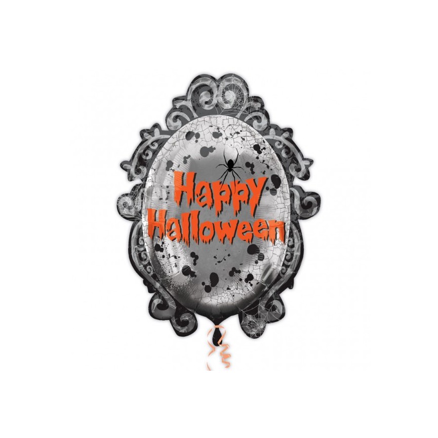 Happy Halloween Spooky Mirror Frame Foil Balloon