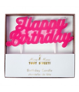 Happy Birthday Pink Candle