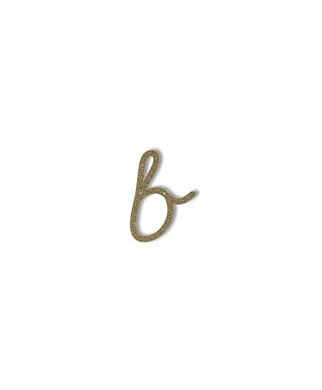 Acrylic Gold Glitter Letter B