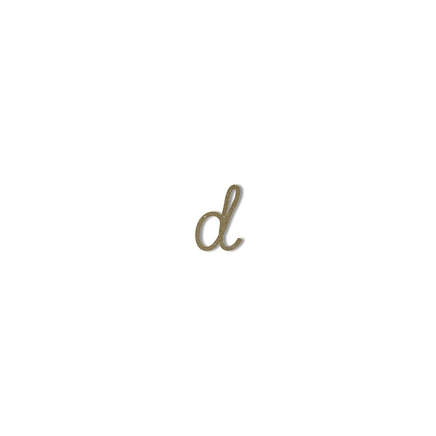 Acrylic Gold Glitter Letter D