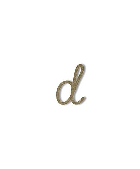 Acrylic Gold Glitter Letter D