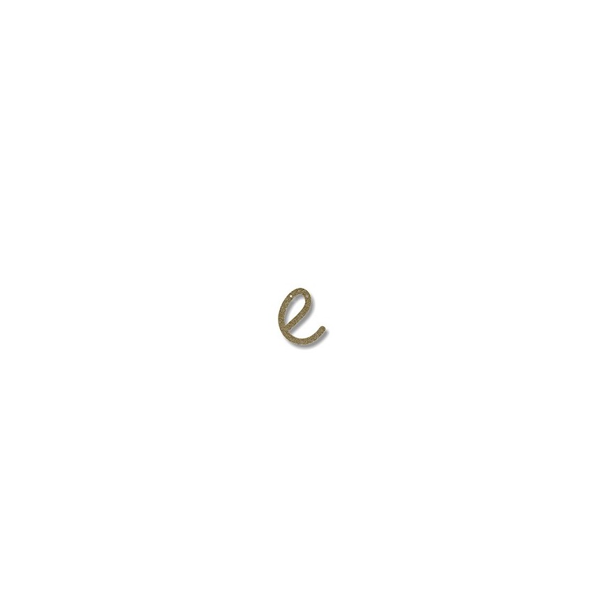Acrylic Gold Glitter Letter E