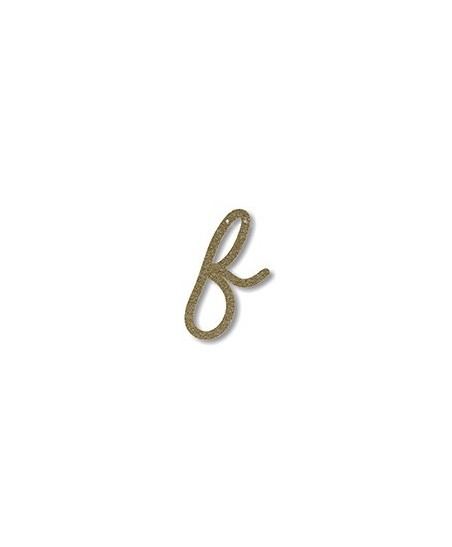 Acrylic Gold Glitter Letter F