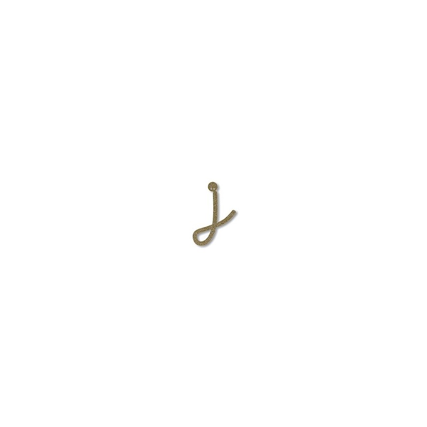 Acrylic Gold Glitter Letter J