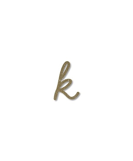 Acrylic Gold Glitter Letter K