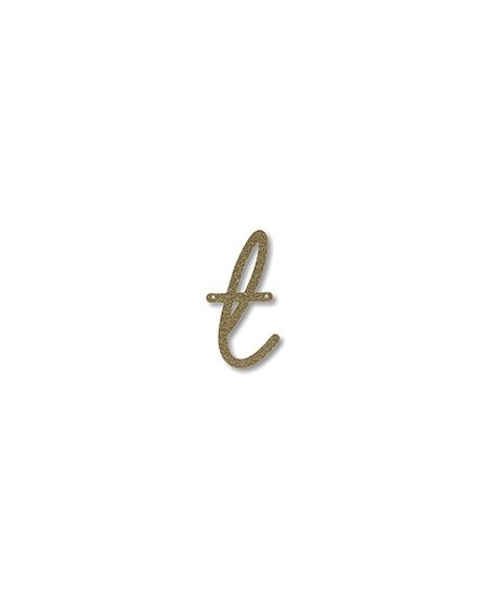 Acrylic Gold Glitter Letter T