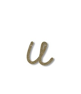 Acrylic Gold Glitter Letter U