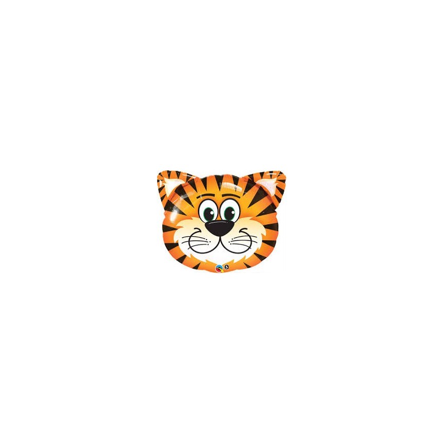 Tiger Head Mylar Balloon