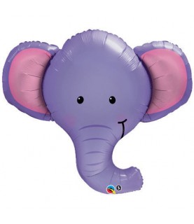 Elephant Head Mylar Balloon