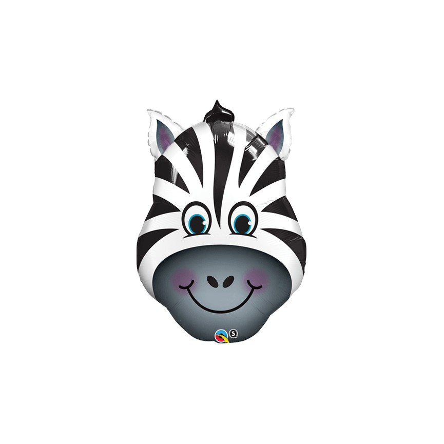 Zebra Head Mylar Balloon