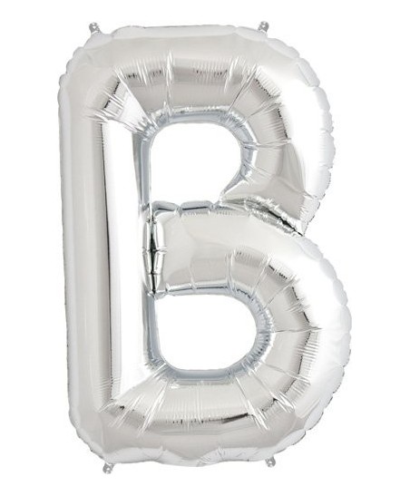 Silberner Folienluftballon "B"