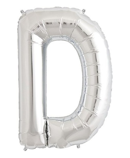 Silberner Folienluftballon "D"