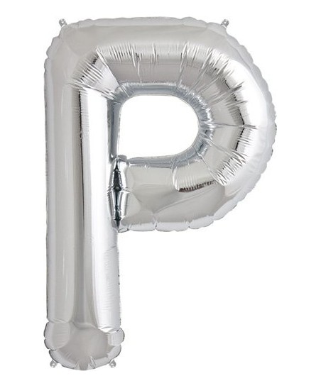 Silberner Folienluftballon "P"
