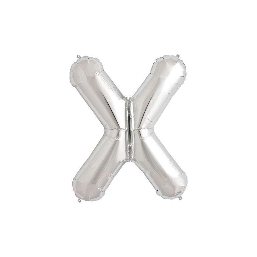 Silver X Mylar Balloon