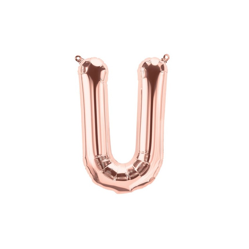 Rose Gold Folienluftballon "U" Rose Gold Folienluftballon "U"