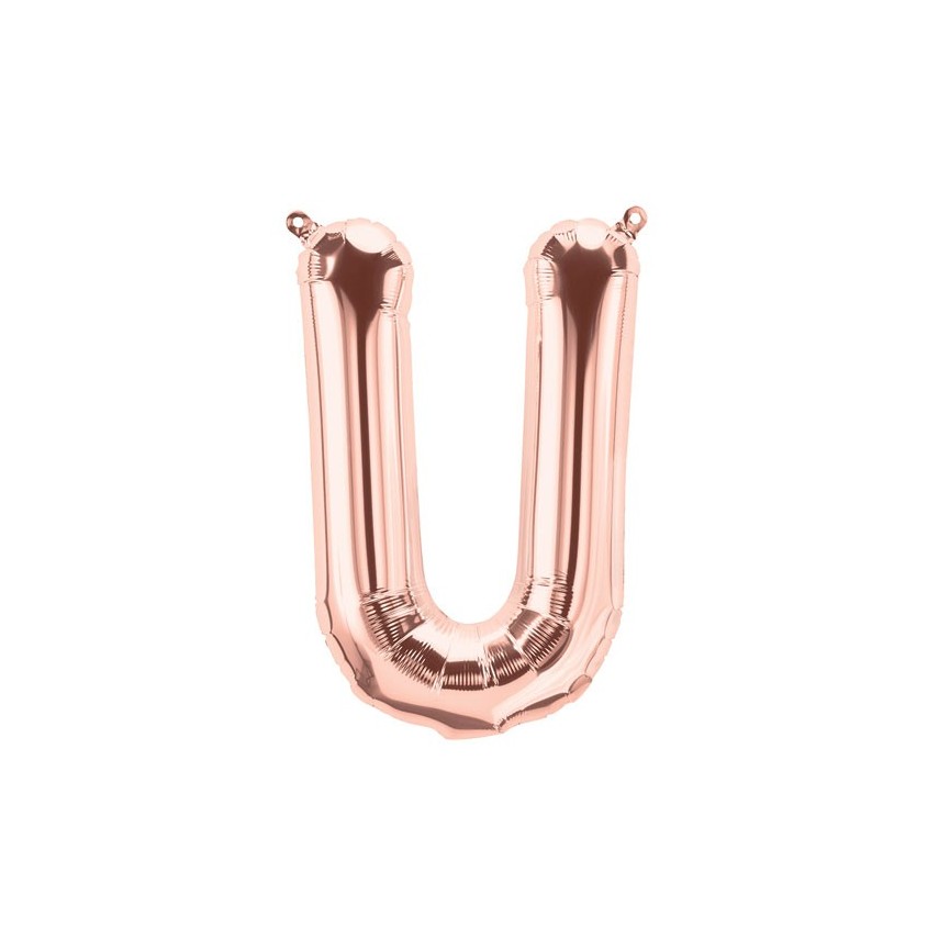 Rose Gold Folienluftballon "U"