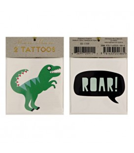 2 Roar Dino Temporary Tattoos