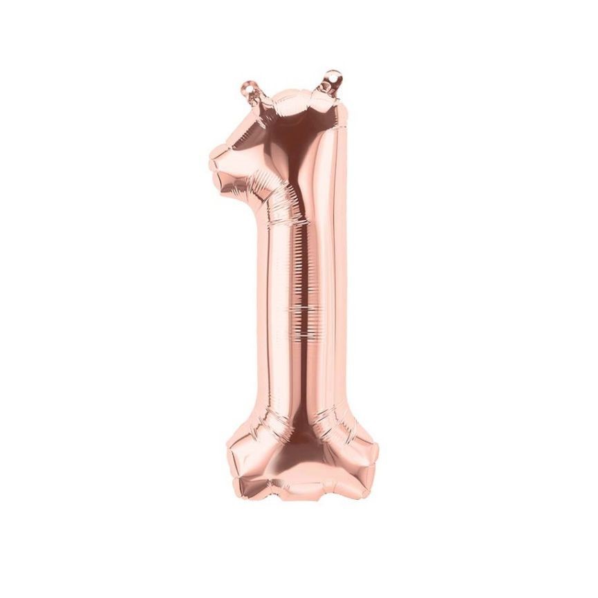 Ballon Mylar Rose Gold Chiffre 1