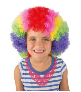 Perruque enfant pop clown multicolore