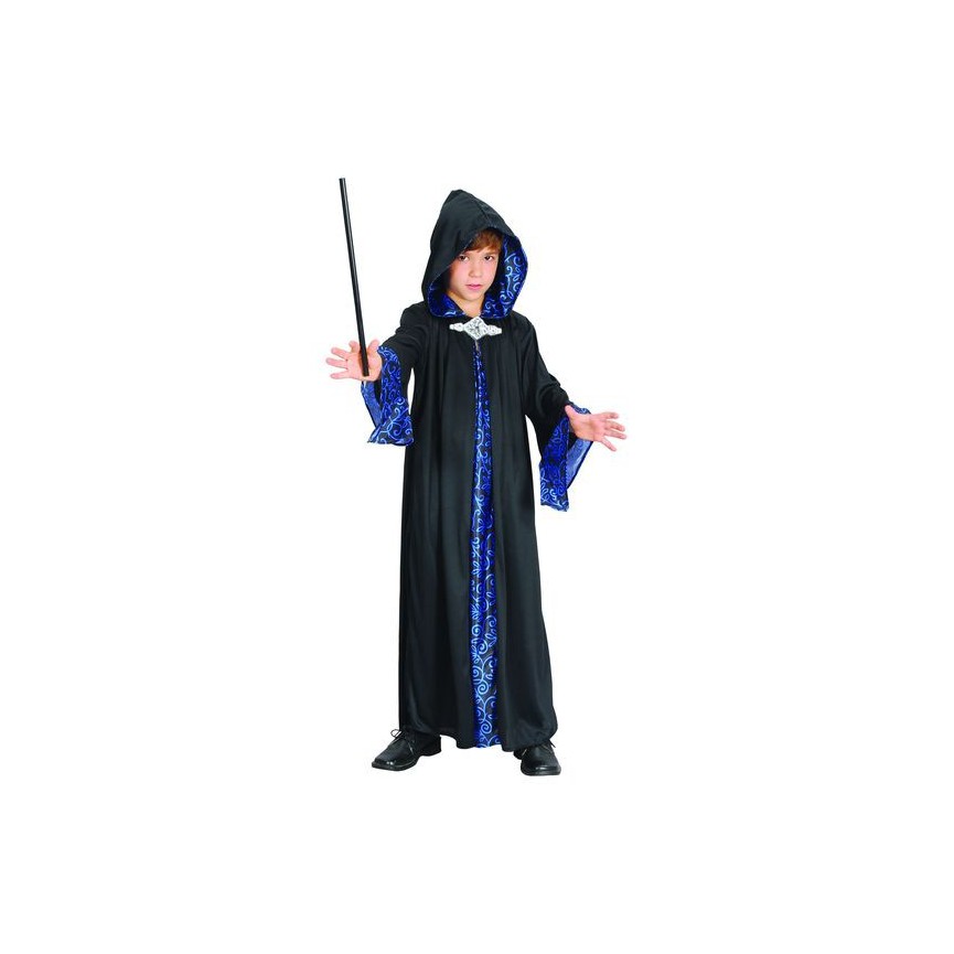 Costume sorcier noir et bleu enfant