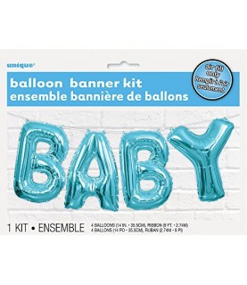 Blau Baby Folienluftballon