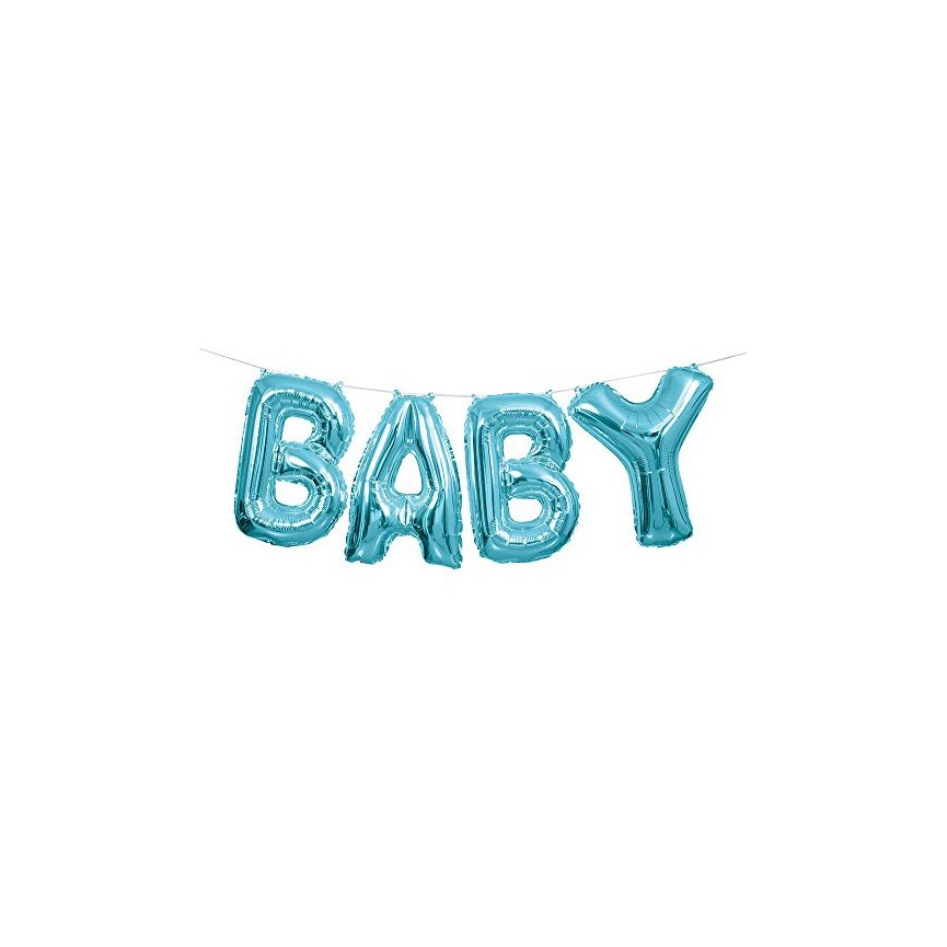 Ballon Mylar Baby Bleu