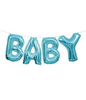 Blue Baby Mylar Balloon