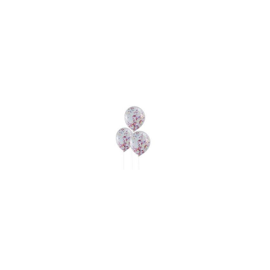 5 Confetti Party Balloons