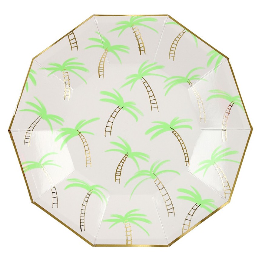 Large Palm Trees Plates