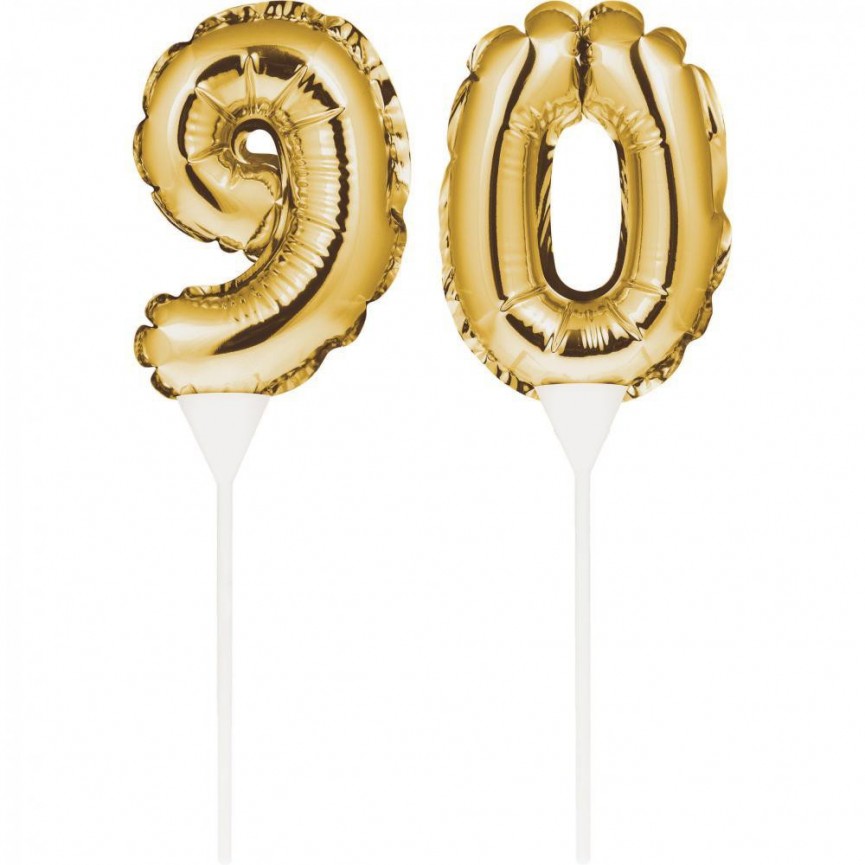 Mini Ballon Doré Cake Topper Chiffre 70