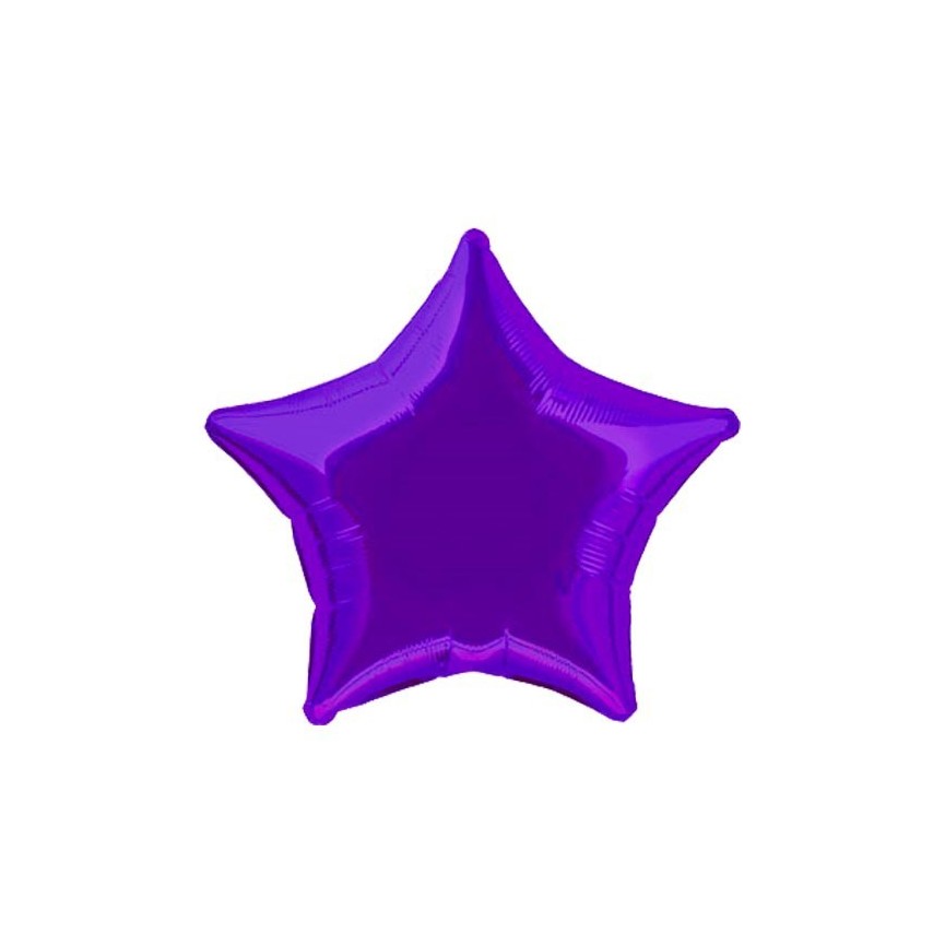 Purple Star Mylar Balloon