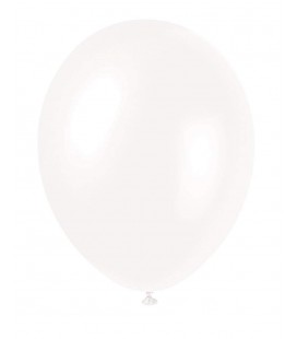 8 Ballons Blanc Irisé Nacré