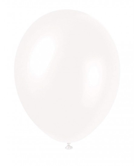 8 Pearlized Iridescent White Balloons