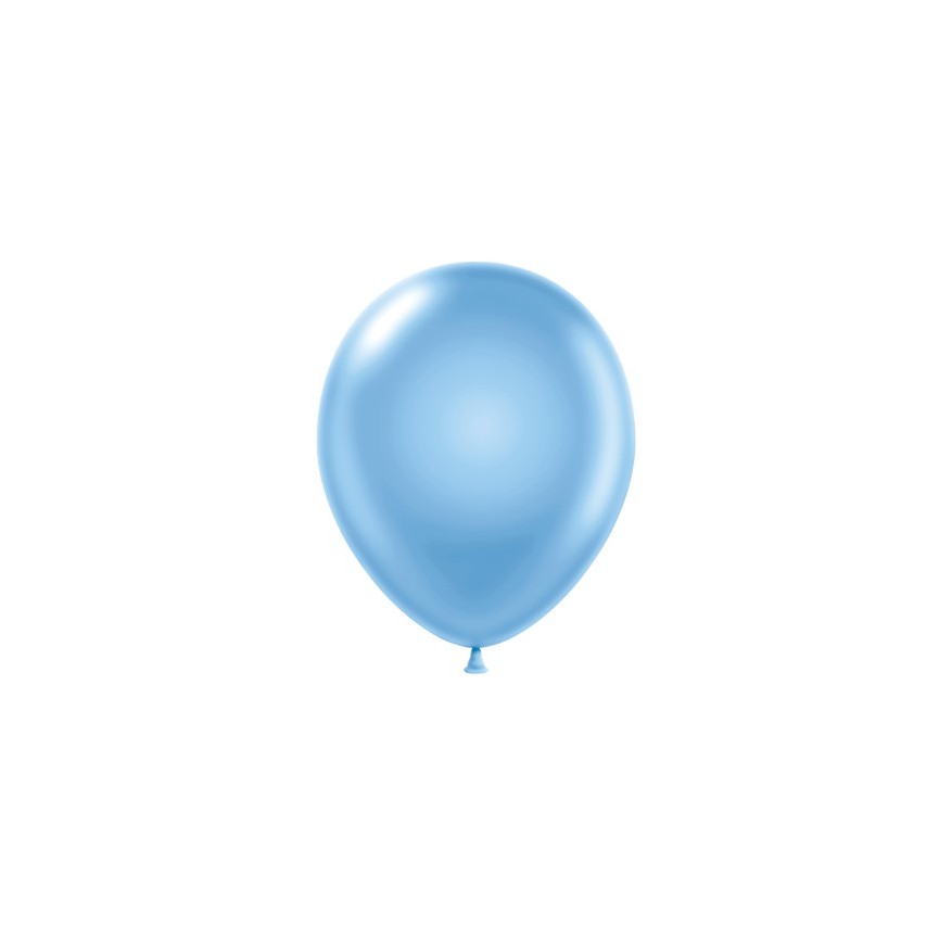 8 Perl-himmelblaue Luftballons