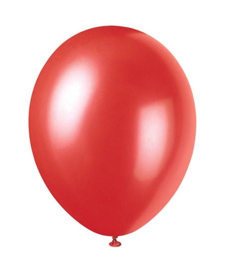 8 Pearlized Flame Red Balloons