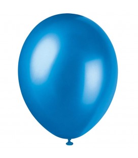 8 Ballons bleu cosmos nacré