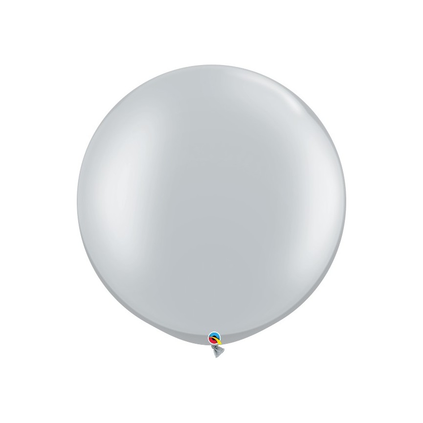 Silberner Riesenluftballon 90 cm