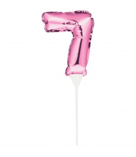 MINI PINK BALLOON NUMBER 8 CAKE TOPPER