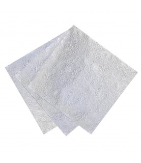 Party Porcelain Silver Embossed Napkins
