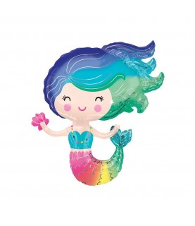 Colorful Mermaid Mylar Balloon