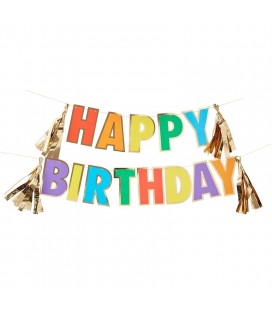 Over the Rainbow Happy Birthday Girlande