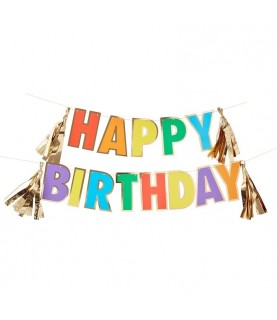 Over the Rainbow Happy Birthday Girlande