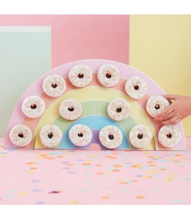 Regenbogen Wand für Donut - Pastel Party