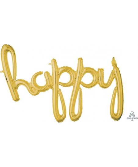 Happy Gold Folienluftballon