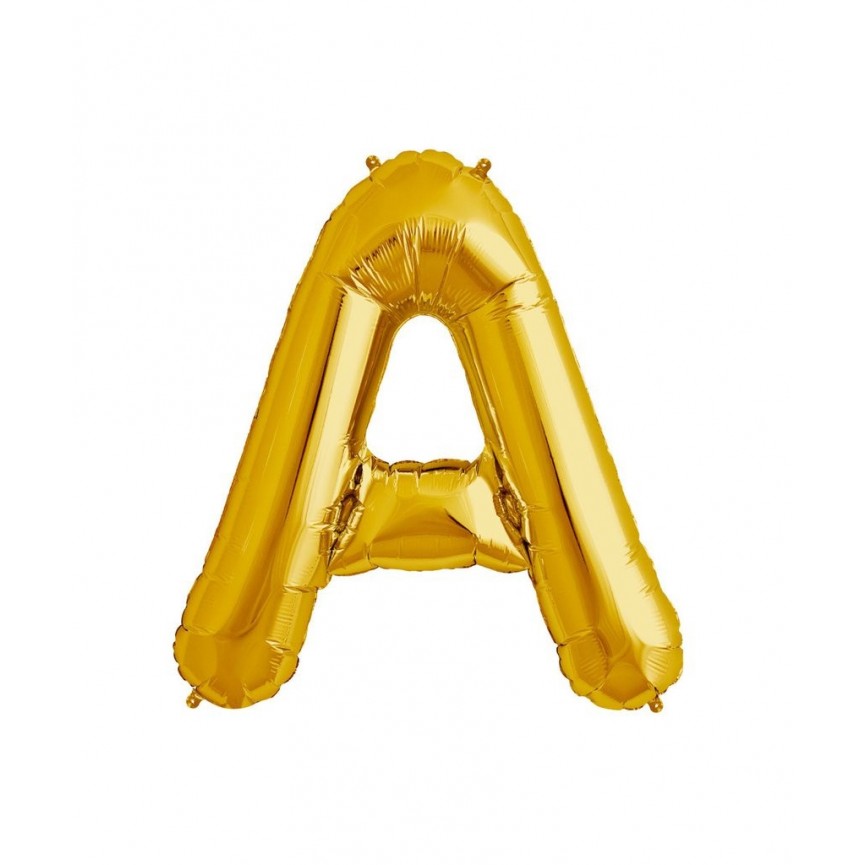 Goldener Folienluftballon "A"