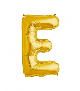Gold Letter E Mylar Balloon